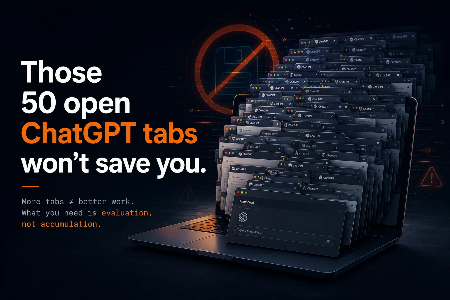 Featured image for the Overtime GO article on organizing ChatGPT chats
